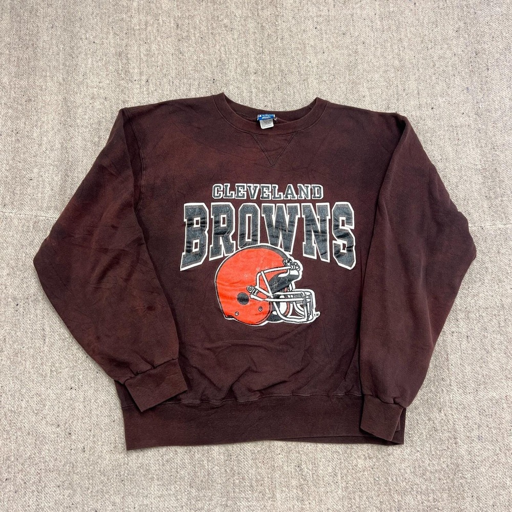 Vintage Cleveland‎ Browns Sweatshirt Mens XL Brown 1990s Champion